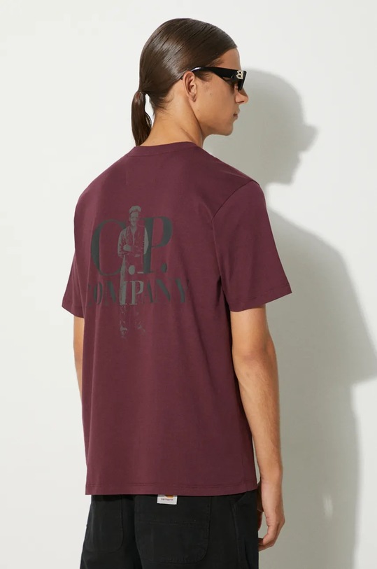 C.P. Company cotton t-shirt 30/1 Jersey Bold British Sailor regular violet 17CMTS167A005100W