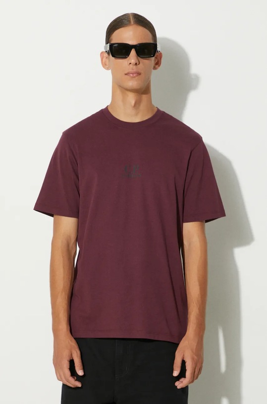 Clothing C.P. Company cotton t-shirt 30/1 Jersey Bold British Sailor 17CMTS167A005100W violet