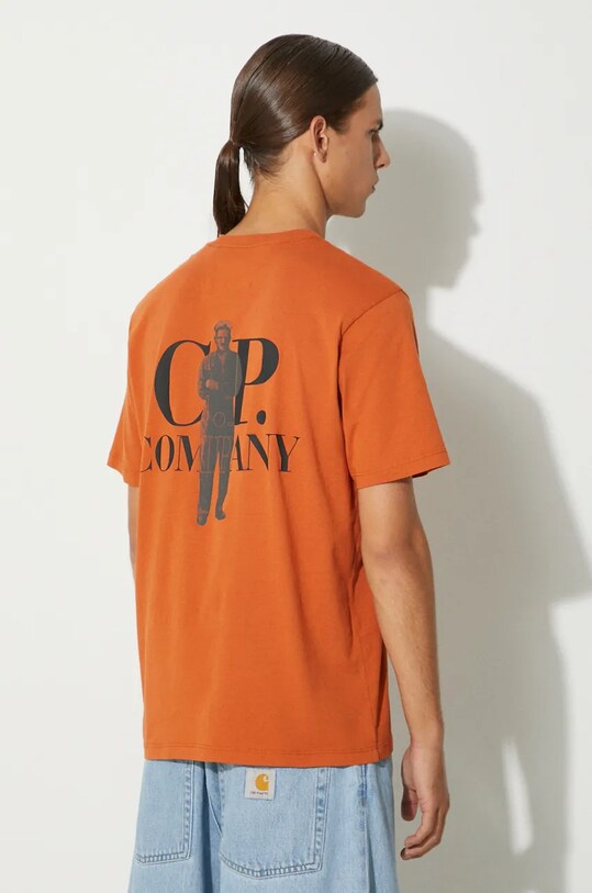 C.P. Company cotton t-shirt 30/1 Jersey Bold British Sailor regular brown 17CMTS167A005100W
