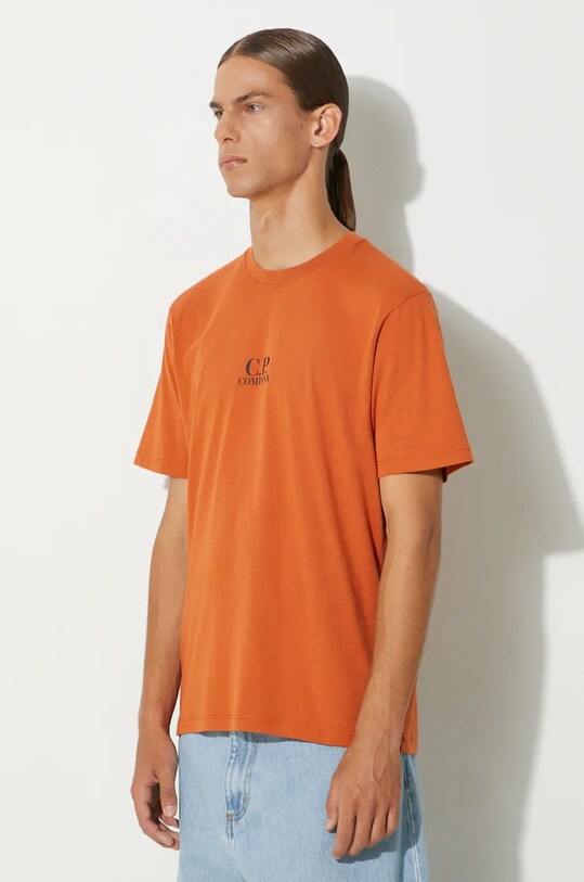C.P. Company cotton t-shirt 30/1 Jersey Bold British Sailor brown 17CMTS167A005100W