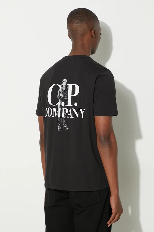 Oblečení Bavlněné tričko C.P. Company 30/1 Jersey Bold British Sailor 17CMTS167A005100W černá