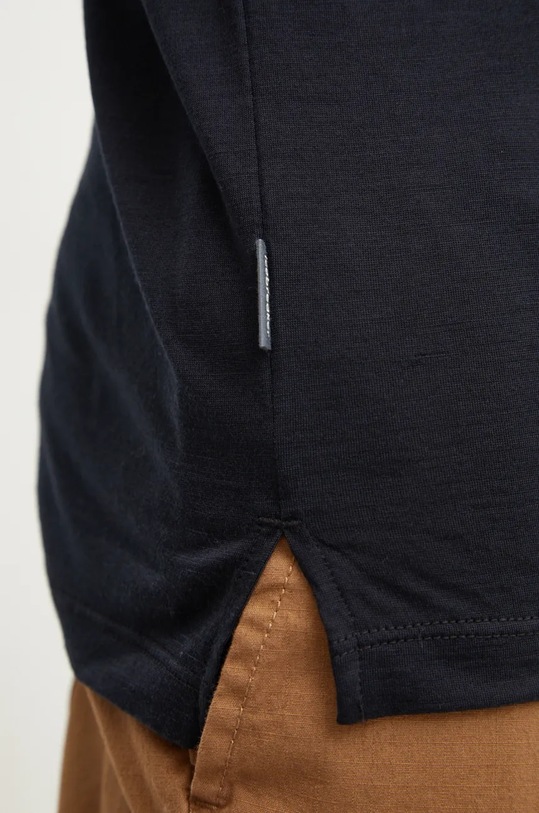 Športna kratka majica Icebreaker Merino 125 Cool-Lite Sphere III črna IB0A56ZM0011