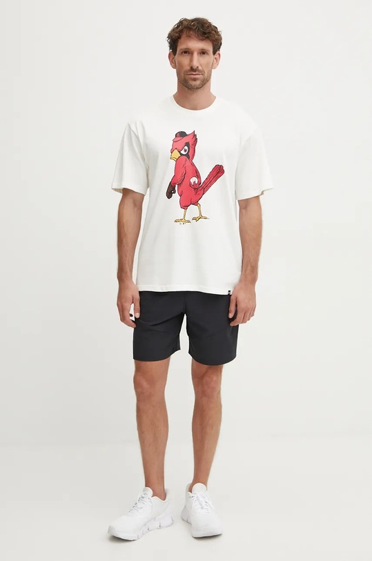 Хлопковая футболка 47 brand MLB St Louis Cardinals BC023TMYIHQ634069SS бежевый AW24