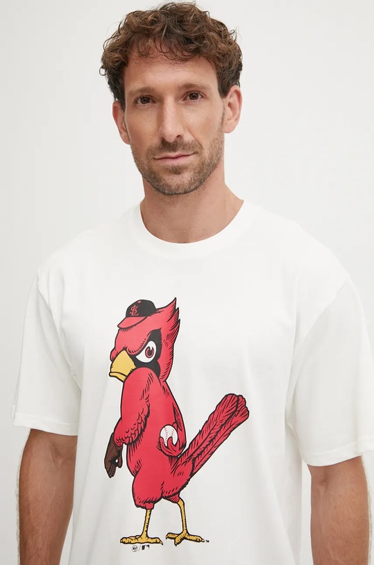 Хлопковая футболка 47 brand MLB St Louis Cardinals бежевый BC023TMYIHQ634069SS