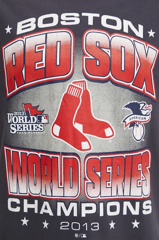 Βαμβακερό μπλουζάκι 47 brand MLB Boston Red Sox σκούρο μπλε BU002TMYIHQ632912VN