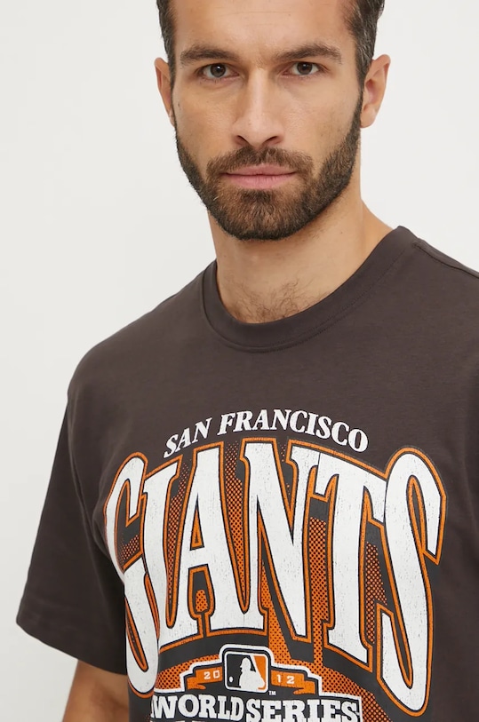 Хлопковая футболка 47 brand MLB San Francisco Giants серый BU022TMYIHQ632909C9