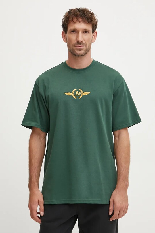 47 brand t-shirt bawełniany MLB Oakland Athletics zielony BB018TMQOGU620782DG