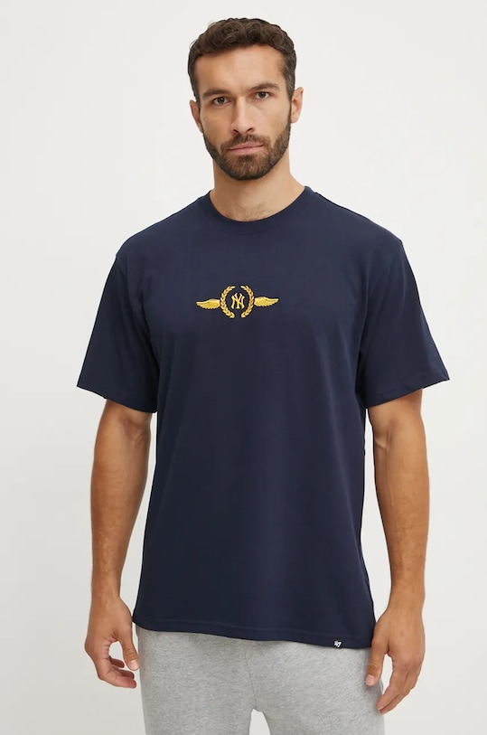 47 brand tricou din bumbac MLB New York Yankees imprimeu bleumarin BB017TMQOGU626225FN