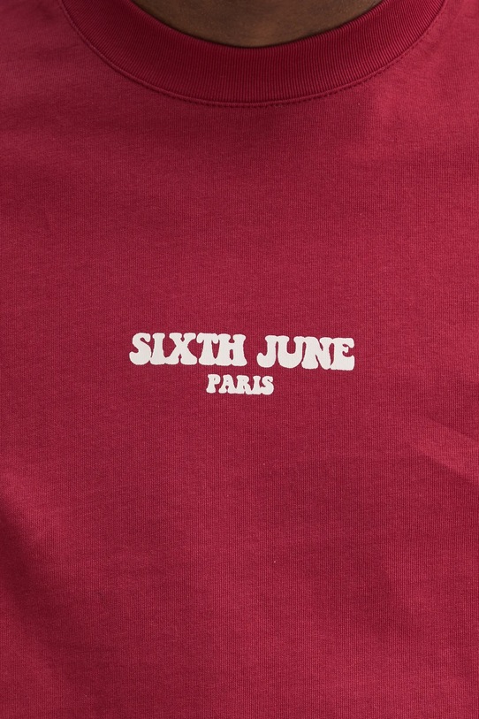 Sixth June tricou din bumbac 25498. burgundia