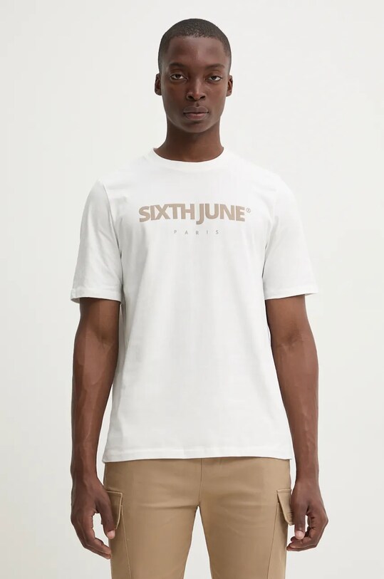 Хлопковая футболка Sixth June хлопок белый 25337