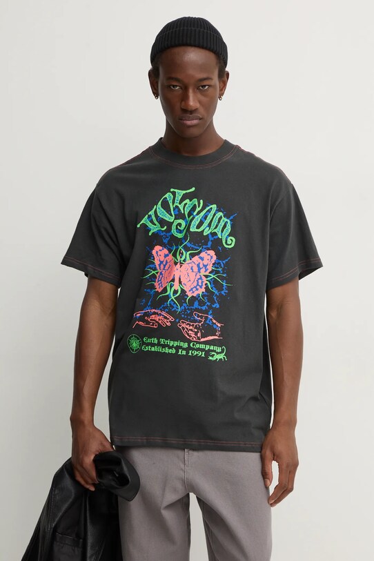 Volcom tricou din bumbac print gri A4332404