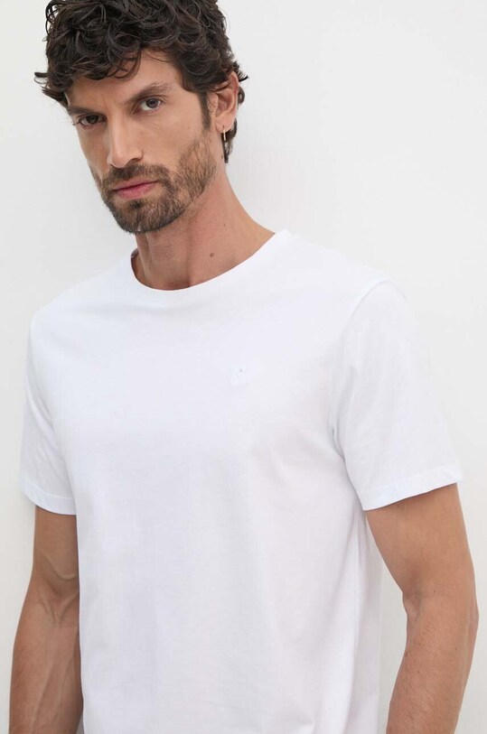 Хлопковая футболка Hackett London белый HM500775