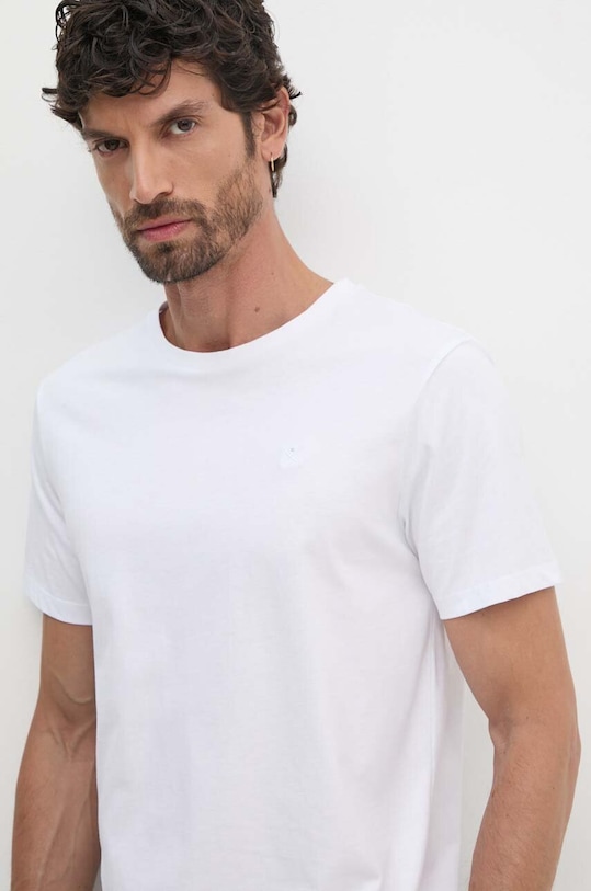 Bavlněné tričko Hackett London bílá HM500775