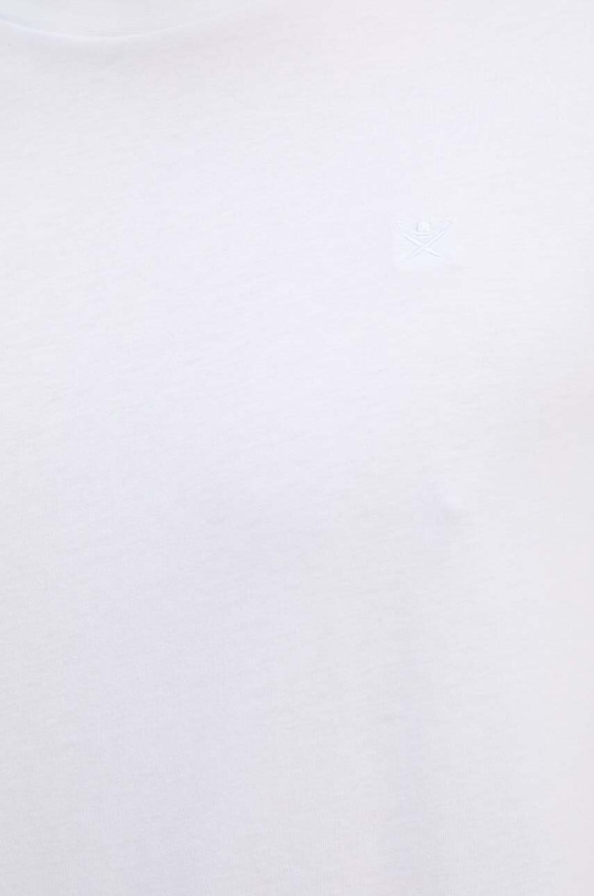 Bavlněné tričko Hackett London HM500775 bílá