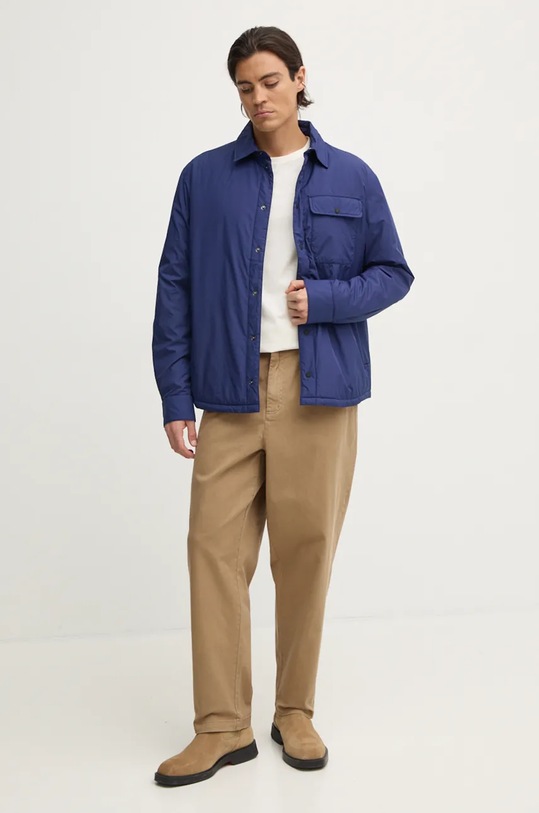 Памучна тениска Hackett London HM500846 бежов AW24