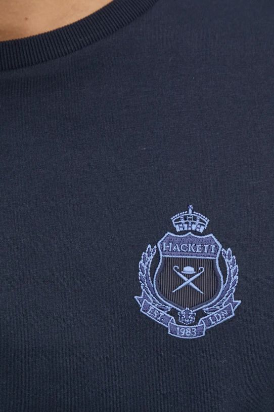 Hackett London t-shirt bawełniany HM500846 granatowy