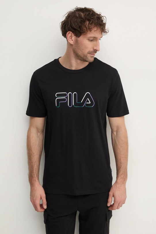 Fila tricou din bumbac Lauben negru FAM0789