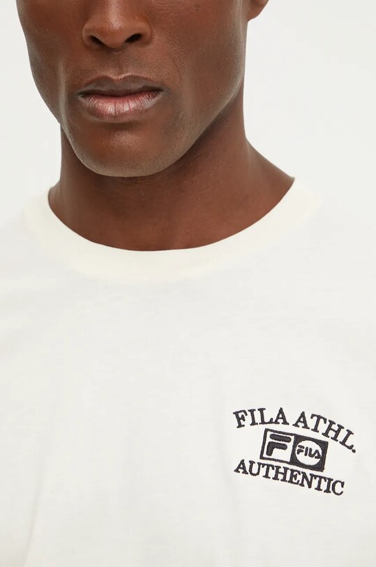 Хлопковая футболка Fila Lezhe FAM0768 бежевый
