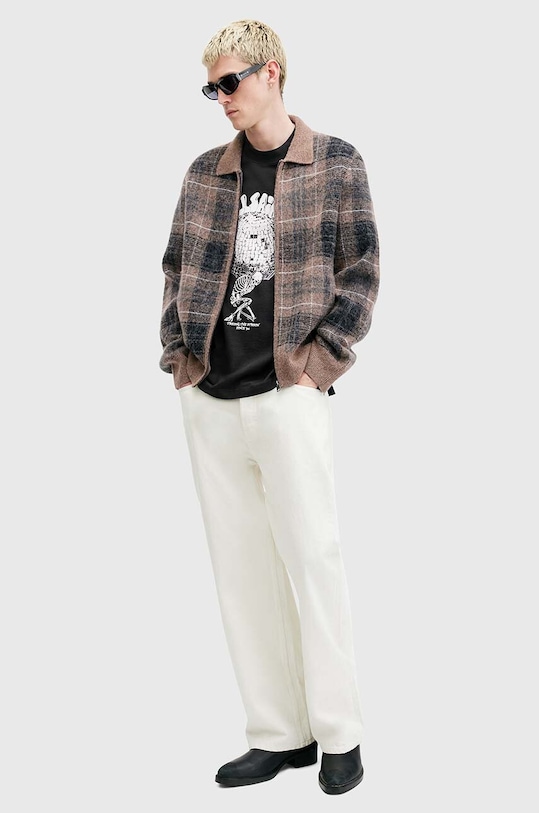 AllSaints tricou din bumbac BURDEN M021PB negru