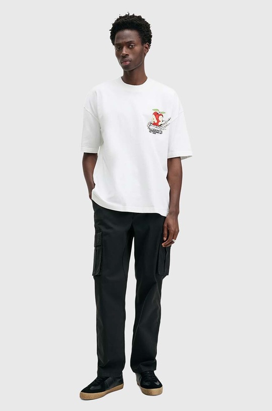 AllSaints tricou din bumbac TEMPTER M026PB alb