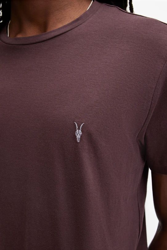 Βαμβακερό μπλουζάκι AllSaints TONIC M028JB μωβ SS25