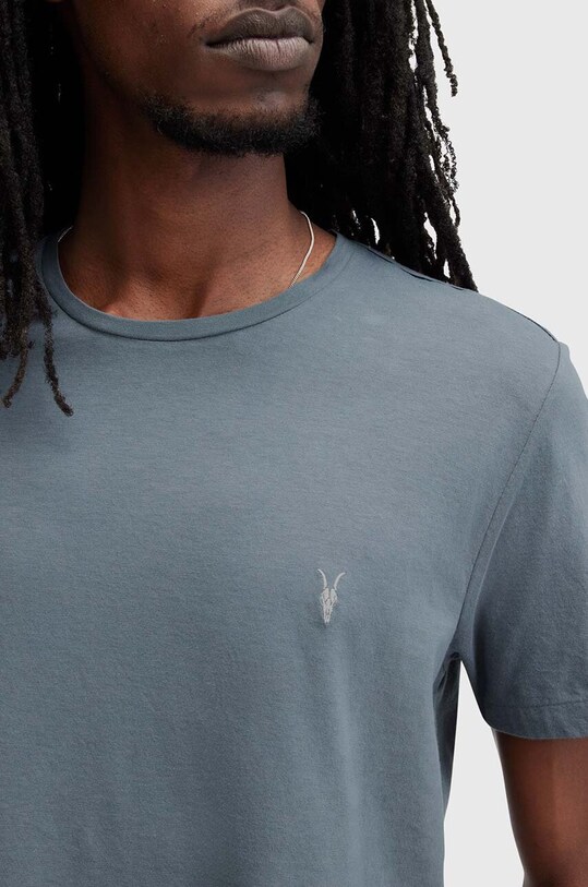 Бавовняна футболка AllSaints TONIC M028JB блакитний SS25