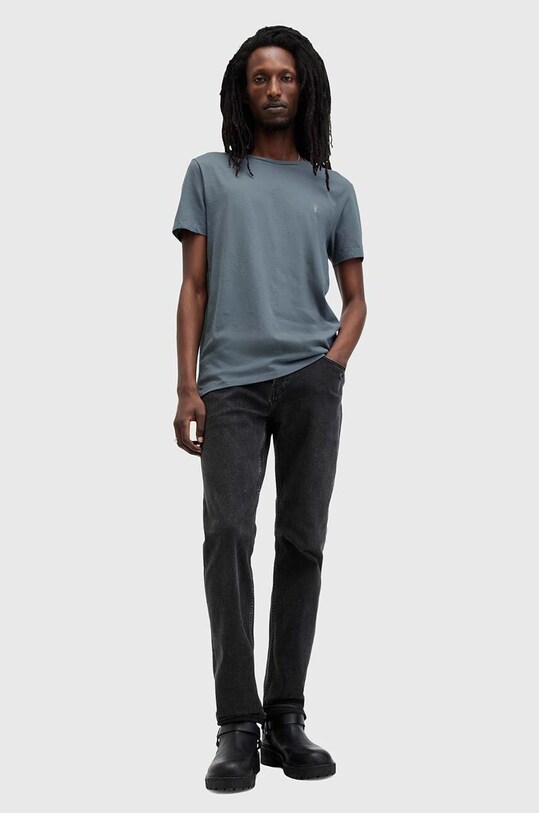 Бавовняна футболка AllSaints TONIC блакитний M028JB