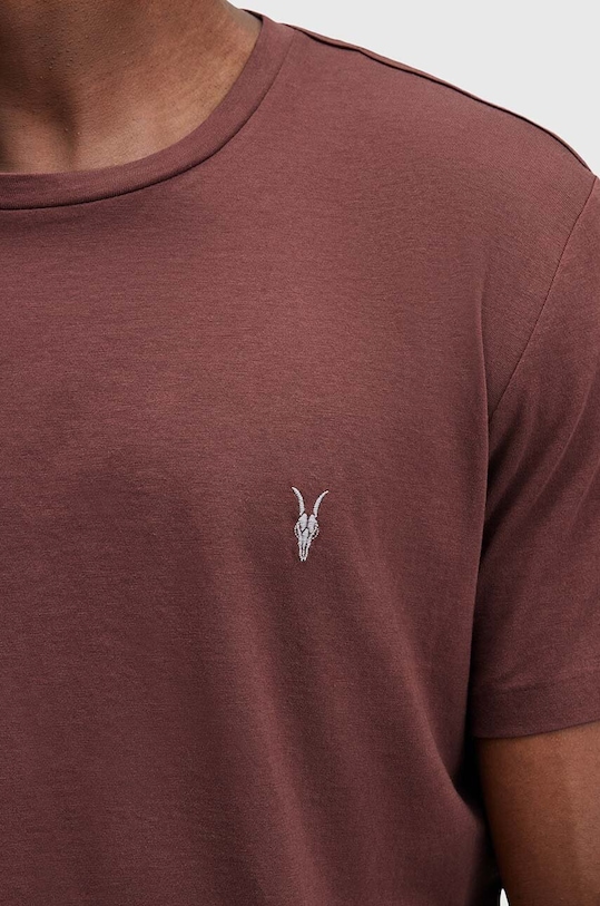 AllSaints t-shirt bawełniany TONIC M028JB bordowy SS25
