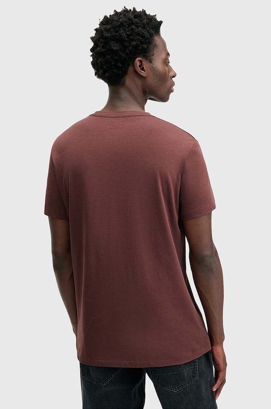Ρούχα Βαμβακερό μπλουζάκι AllSaints TONIC M028JB μπορντό