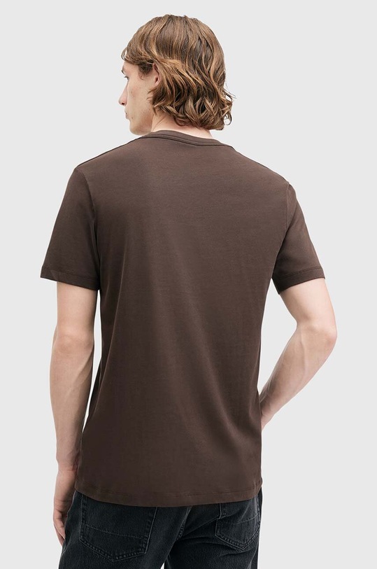 Odzież AllSaints t-shirt bawełniany BRACE M030JB brązowy