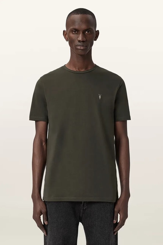 Bavlnené tričko AllSaints BRACE 3-pak M031JB zelená AW25