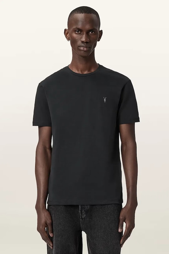 Bombažna kratka majica AllSaints BRACE 3-pack zelena M031JB