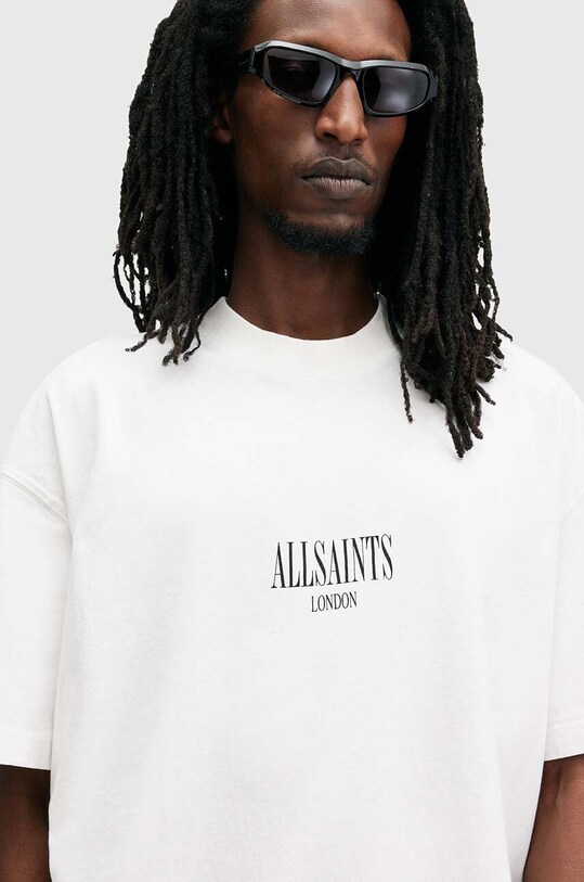 Bavlněné tričko AllSaints TWILIGHT M042PB bílá AW24