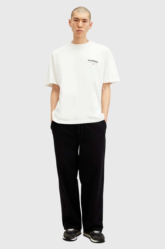 AllSaints tricou din bumbac UNDERGROUND M071PB alb