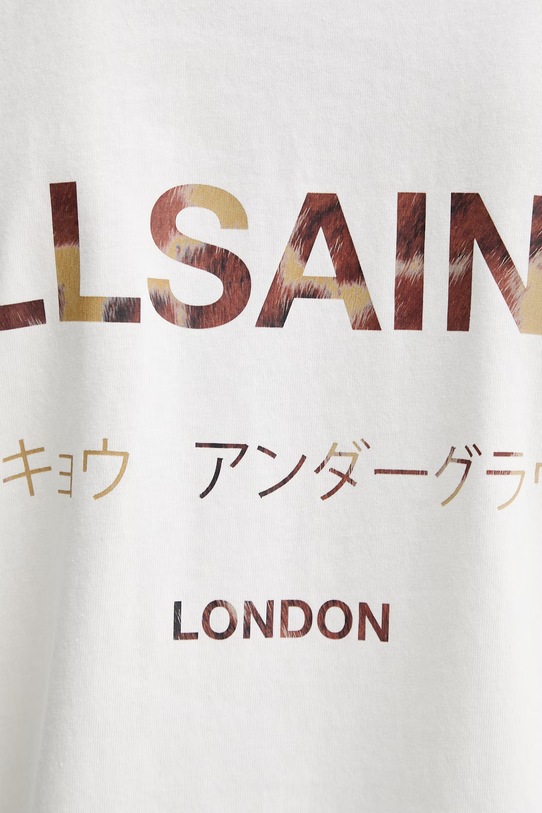 AllSaints t-shirt bawełniany UNDERGROUND M071PB beżowy