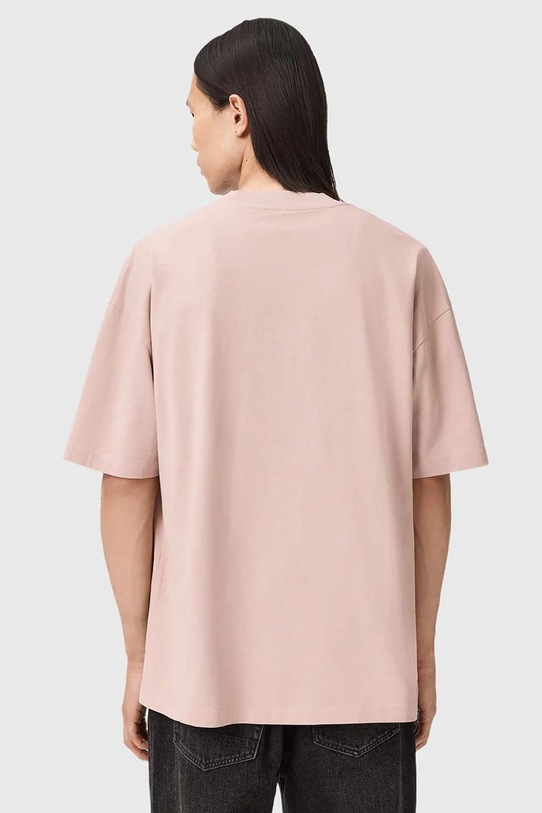 AllSaints tricou din bumbac UNDERGROUND M071PB roz NC25