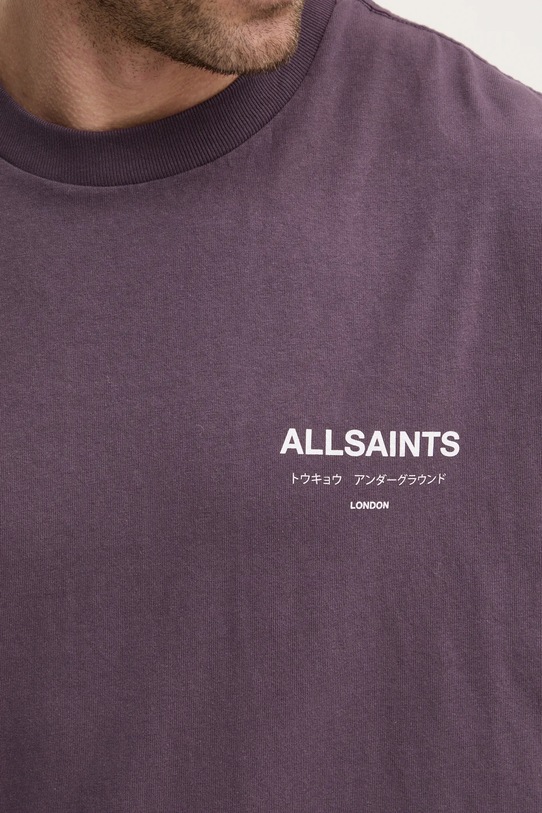 AllSaints tricou din bumbac UNDERGROUND M071PB violet