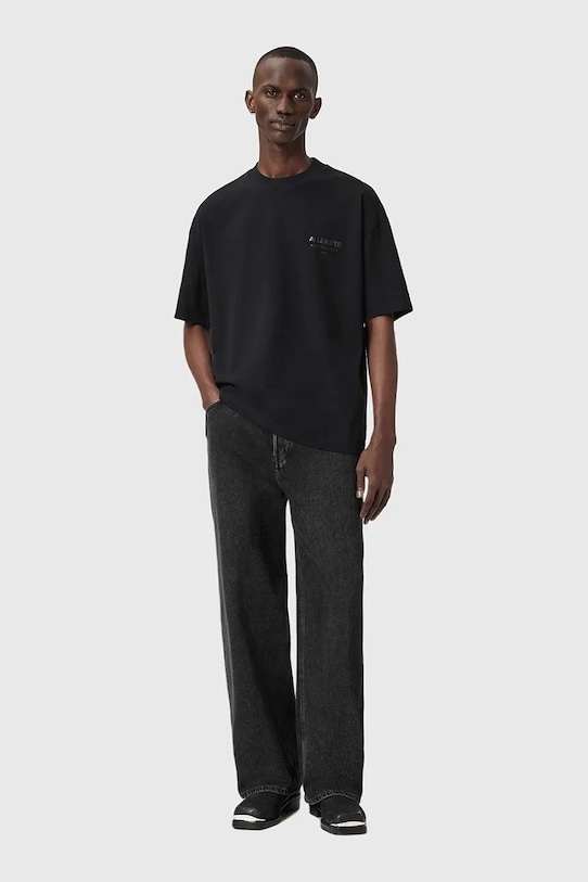 Odzież AllSaints t-shirt bawełniany UNDERGROUND M071PB czarny
