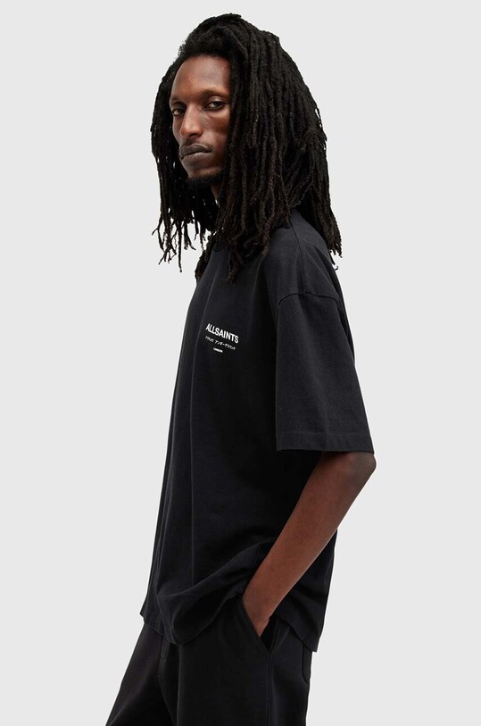 AllSaints tricou din bumbac UNDERGROUND M071PB negru