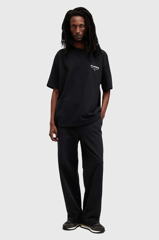Îmbrăcăminte AllSaints tricou oversized bărbătesc din bumbac M071PB negru