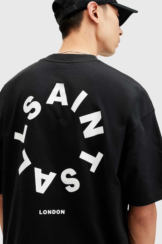 Odzież AllSaints t-shirt bawełniany TIERRA SS CREW M072PB czarny