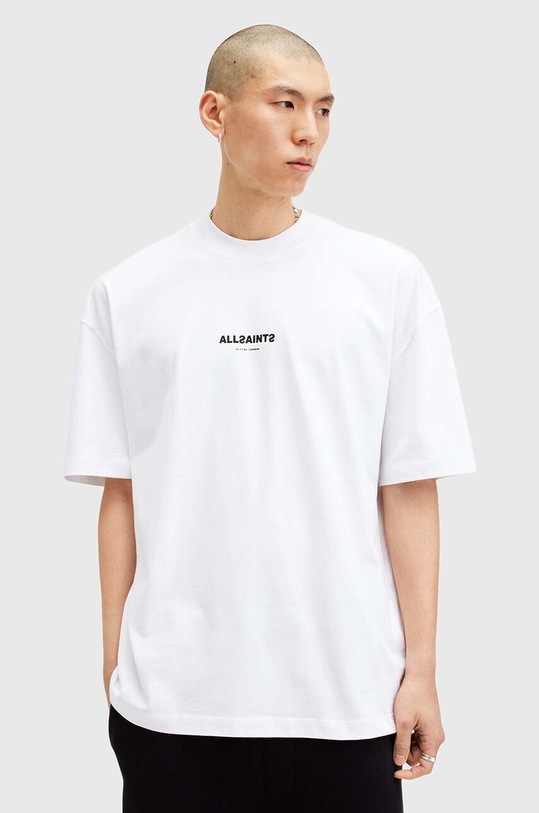 AllSaints t-shirt in cotone SUBVERSE rilassato bianco M074PB