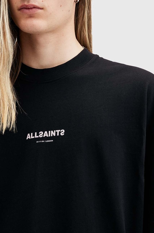 AllSaints pamut póló SUBVERSE M074PB fekete AW24