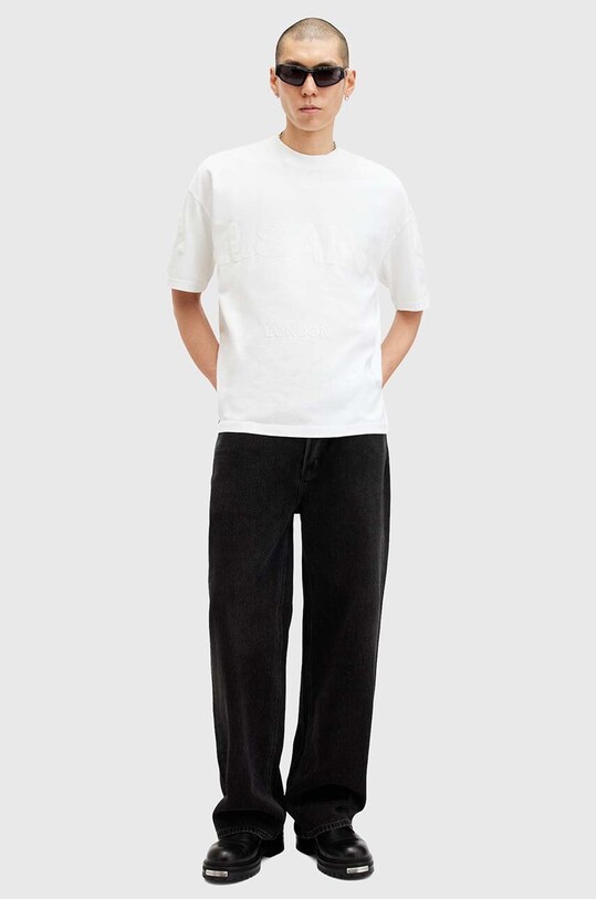 Bavlnené tričko AllSaints BIGGY M088PB biela