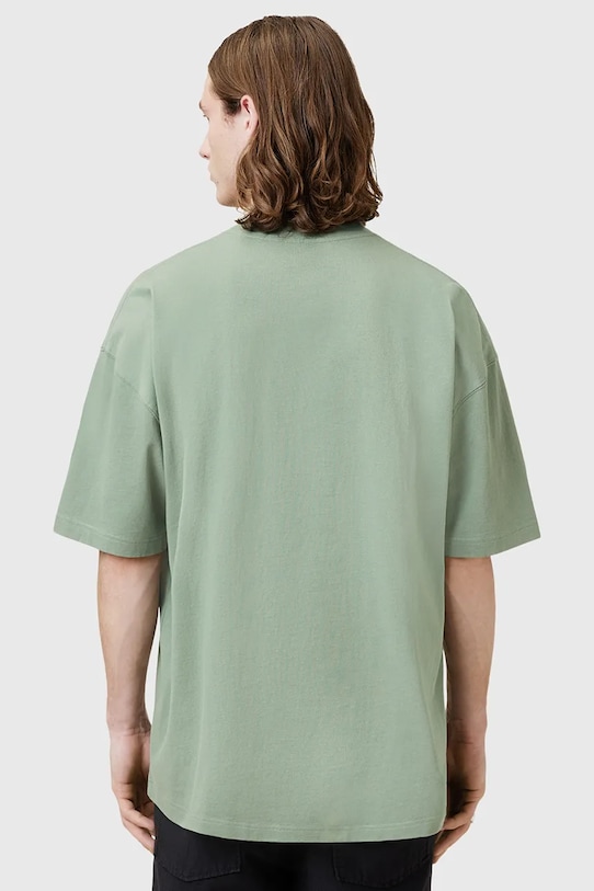 Bavlněné tričko AllSaints BIGGY zelená M088PB