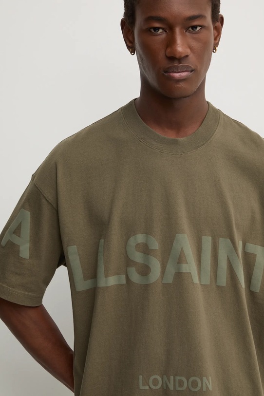 Bavlnené tričko AllSaints BIGGY M088PB zelená