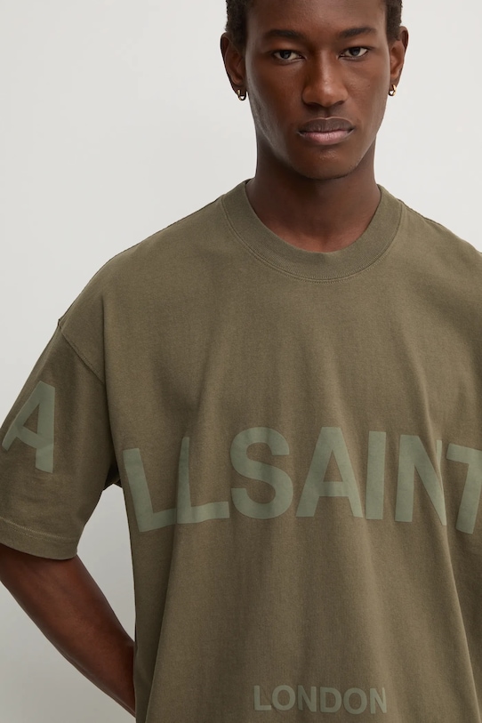 Бавовняна футболка AllSaints BIGGY M088PB зелений