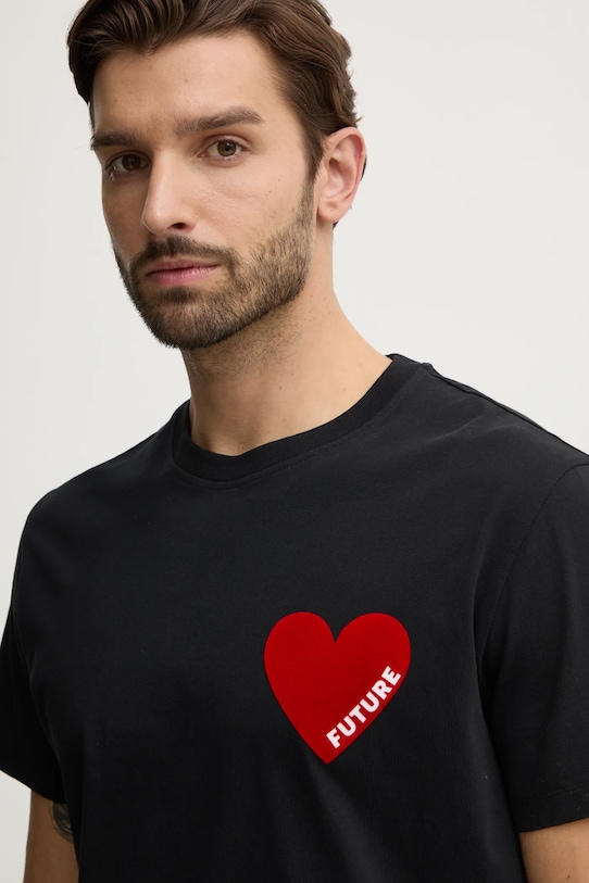 FROM FUTURE tricou din bumbac negru MTS00830