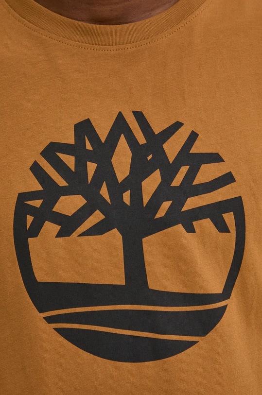 Pamučna majica Timberland TB0A2C2RP471 smeđa