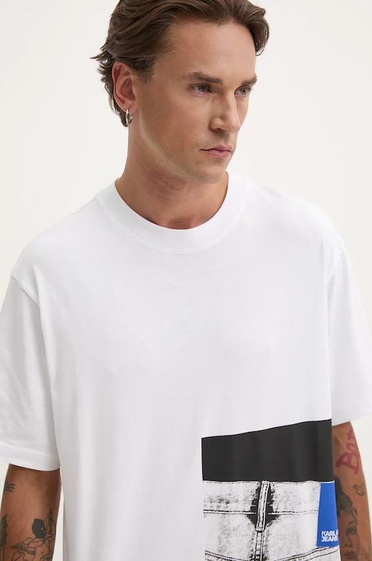 Bavlněné tričko Karl Lagerfeld Jeans bílá 246D1701